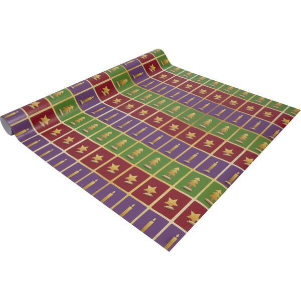 4004360794988 - Geschenkpapier Cut-out style GP121 Weihnachtsbaum Kerze Stern 50cm x 5m mehrfarbig 4004360794988 5 Meter