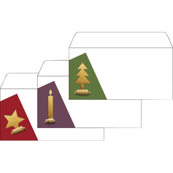 4004360795107 - weiß-Weihnachtsbriefpapier Weihnachtsmotiv Cut-out style DU257 Din Lang 90g  4004360795107 25 Stück