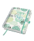 Buchkalender JP201, Jolie, wei&szlig;, mint, gr&uuml;n, 1 Tag / 2 Seiten, 16,8x21,5cm (A5), Jahresunabh&auml;ngig