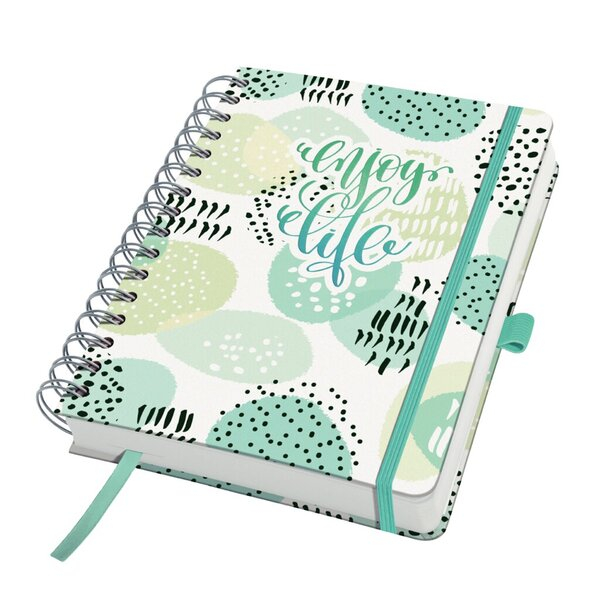 4004360796197 - Buchkalender JP201 Jolie Mint Inspiration Mint Inspiration mint grau 1 Tag   2 Seiten 168x215cm (A5) Jahresunabhängig 400