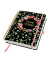 Buchkalender JP200, Jolie Flower Love, Flower Love; schwarz/pink, 1 Tag / 2 Seiten, 16,8x21,5cm (A5), Jahresunabhängig