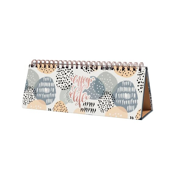 4004360796272 - Schreibtischquerkalender JP101 Jolie Apricot Inspiration 1 Woche    2 Seiten 30x114cm Jahresunabhängig 4004360796272 Sigel