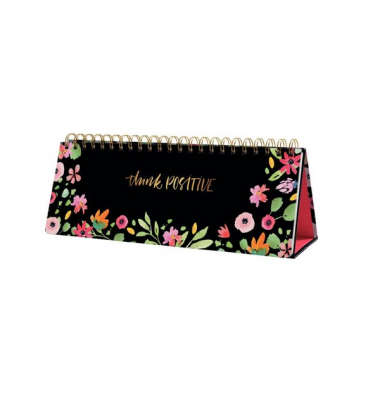 Schreibtischquerkalender JP100, Jolie Flower Love, 1 Woche / 2 Seiten, 30x11,4cm (BxH) (1/2 A4 quer), Jahresunabh&auml;ngig
