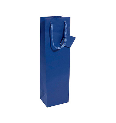 Geschenktasche GT505, allgemein, Bottle, Kunststoffkordel, Geschenkanhänger, 10cm x 35cm