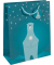 Geschenktasche GT052 Polar bear with candle, Weihnachten, farbig abgestimmte Tragekordel Geschenkeanhänger, Eisbär mit Kerze, 26