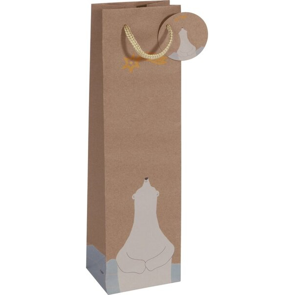 4004360799396 - Geschenktasche GT051 Polar bear with shooting star Weihnachten Polar bear mit shooting star farblich passenden Tragekordeln u 5 Stück