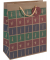 Geschenktasche GT043 Cut-out style, Weihnachten, mit Tragekordel / Geschenkanh&auml;nger, Baum/Kerze/Stern, 26cm x 33cm