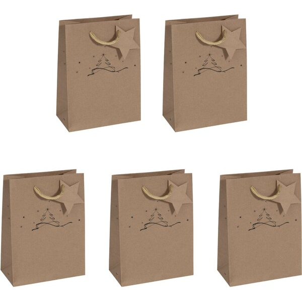4004360799785 - Geschenktasche GT038 Christmas Tree Weihnachten Small Christmas tree Weihnachtsbaum Sterne 170mm x 230mm 4004360799785 Sige 5 Stück