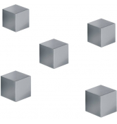 SuperDym-Magnet C5 Strong silbergrau, poliertes Aluminium, 11 x 11 x 11 mm