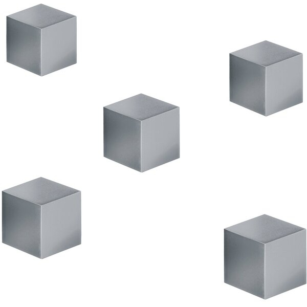 4004360800634 - SuperDym-Magnet C5 Strong silbergrau poliertes Aluminium 11 x 11 x 11 mm 4004360800634 5 Stück