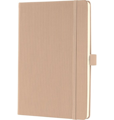 Notizbuch CO650, Conceptum, beige, A5, kariert, 80g, 97 Blatt / 194 Seiten