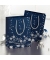 Geschenktasche GT111 Premium Silver Snowflakes, Weihnachten, farblich abgestimmte Tragekordel, Silberprägung, Silberne Schneeflo