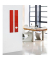 Glas-Magnetboard artverum GL 104, 78x12cm, rot
