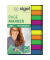 Haftmarker HN 617, TRANSPARENT, 50x5mm, 5-farbig sortiert, ohne, rechteckig