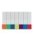 Haftmarker HN677, TRANSPARENT, 84x50mm, 7-farbig sortiert, ohne, rechteckig