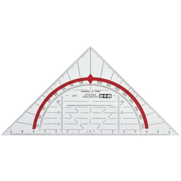 4004627406005 -  Geometriedreieck Polystyrol glasklar 16cm  4004627406005 Möbius + Ruppert