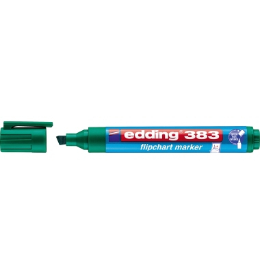 Flipchartmarker 383, 4-383004, Pack, grün, 1-5mm Keilspitze