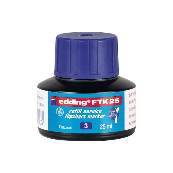 4004764780303 - Nachfülltinte Marker FTK25 FTK25 Flasche blau 25ml FTK25 Flasche blau 25ml - Edding