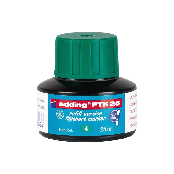 4004764780334 - Nachfülltinte Marker FTK25 FTK25 Flasche grün 25ml FTK25 Flasche grün 25ml - Edding