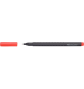 Fineliner 1516 Grip, 151621, schwarz (Schreibfarbe: geraniumrot hell), 0,4mm