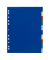 Kunststoffregister 6747-27 blanko A4+ 0,12mm farbige Taben 10-teilig