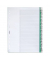Kunststoffregister 6219-05 1-31 A4 0,12mm grüne Fenstertaben zum wechseln 31-teilig
