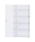Kunststoffregister 6820-19 blanko A4 0,12mm weiße Fenstertaben zum wechseln 5-teilig