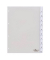 Kunststoffregister 6821-19 blanko A4 0,12mm weiße Fenstertaben zum wechseln 10-teilig
