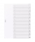 Kunststoffregister 6821-19 blanko A4 0,12mm weiße Fenstertaben zum wechseln 10-teilig