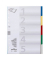 Kunststoffregister 6730-27 blanko A4 0,12mm farbige Taben 5-teilig