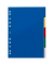 Kunststoffregister 6730-27 blanko A4 0,12mm farbige Taben 5-teilig