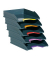 Briefablage VARICOLOR 770557, A4/C4, anthrazit/farbig, Polystyrol stapelbar