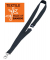 Textilband mit Karabiner 20 ECO, 40 cm, schwarz, aus Bambus