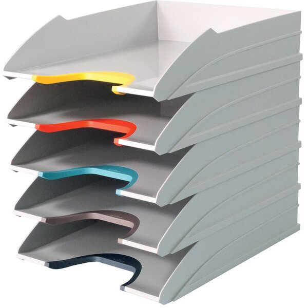 4005546733029 - Briefablage VARICOLOR TRAY SET 770427 A4 - C4 grau farbig Polystyrol stapelbar 4005546733029 5 Stück