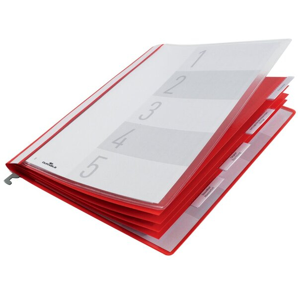 4005546733395 - DURABLE Personalhefter m Hängeschiene A4 5 Fächer rot