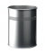 Papierkorb 330023, 15 Liter, rund, silber