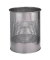 Papierkorb 331023, 15 Liter, rund, silber