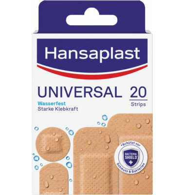 Wundpflasterset Universal 1009266, 20 St&uuml;ck, Ma&szlig;e sortiert, hautfarben