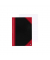 Chinakladde 100302813, Chinakladde, schwarz/rot, A5, liniert, 70g, 96 Blatt / 192 Seiten