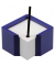 Zettelbox 25724, memorion, 12,5x12,5x8cm, royalblau, Kunststoff, inkl.: 600 Notizzettel