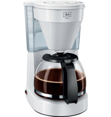 Kaffeemaschine Easy II weiß, Glas- kanne für bis zu 10 Tassen,