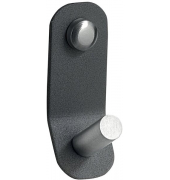 Garderobenhaken zur Wandbefestigung Eisen, Satin grau