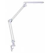 LED-Schreibtischlampe, weiß, mit Klemmfuß