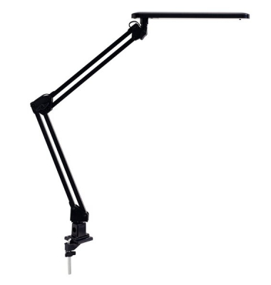LED-Schreibtischlampe, schwarz, mit Klemmfuß