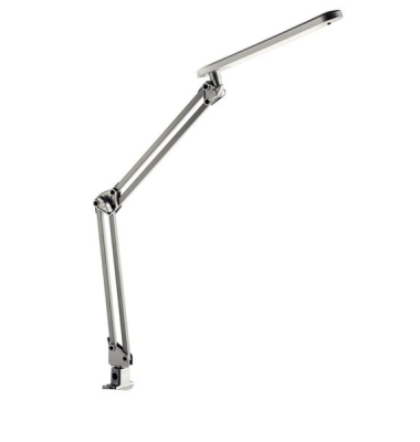 LED-Schreibtischlampe, silber, mit Klemmfuß