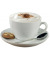 Cappuccinotassen-Set Bistro 300ml weiß Porzellan 6 Paar