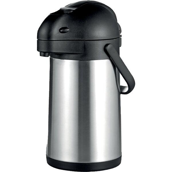 4007796048052 - ESMEYER Stream Pumpkanne 19 L doppelwandiger Edelstahl Pumpsystem mit Silikonring 360° Drehfunktion Ø150 × H330 mm