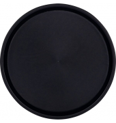 Serviertablett OHIO, schwarz, Kunststoff, &Oslash; 36,5 cm, gum.Oberfl&auml;che