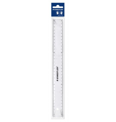 Lineal Kunststoff transparent 30cm im Polybeutel
