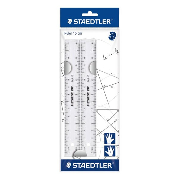 4007817027776 - Lineale Kunststoff transparent 15cm 2er Beutel 4007817027776 STAEDTLER 562 152 PB